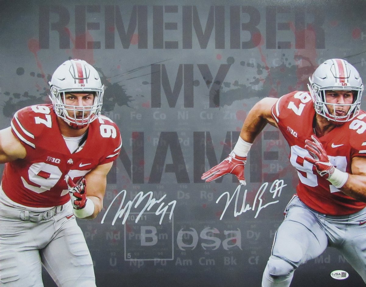 Nick Bosa/Joey Bosa Dual-Signed/Autographed 16x20 Photo Ohio State JSA 200116