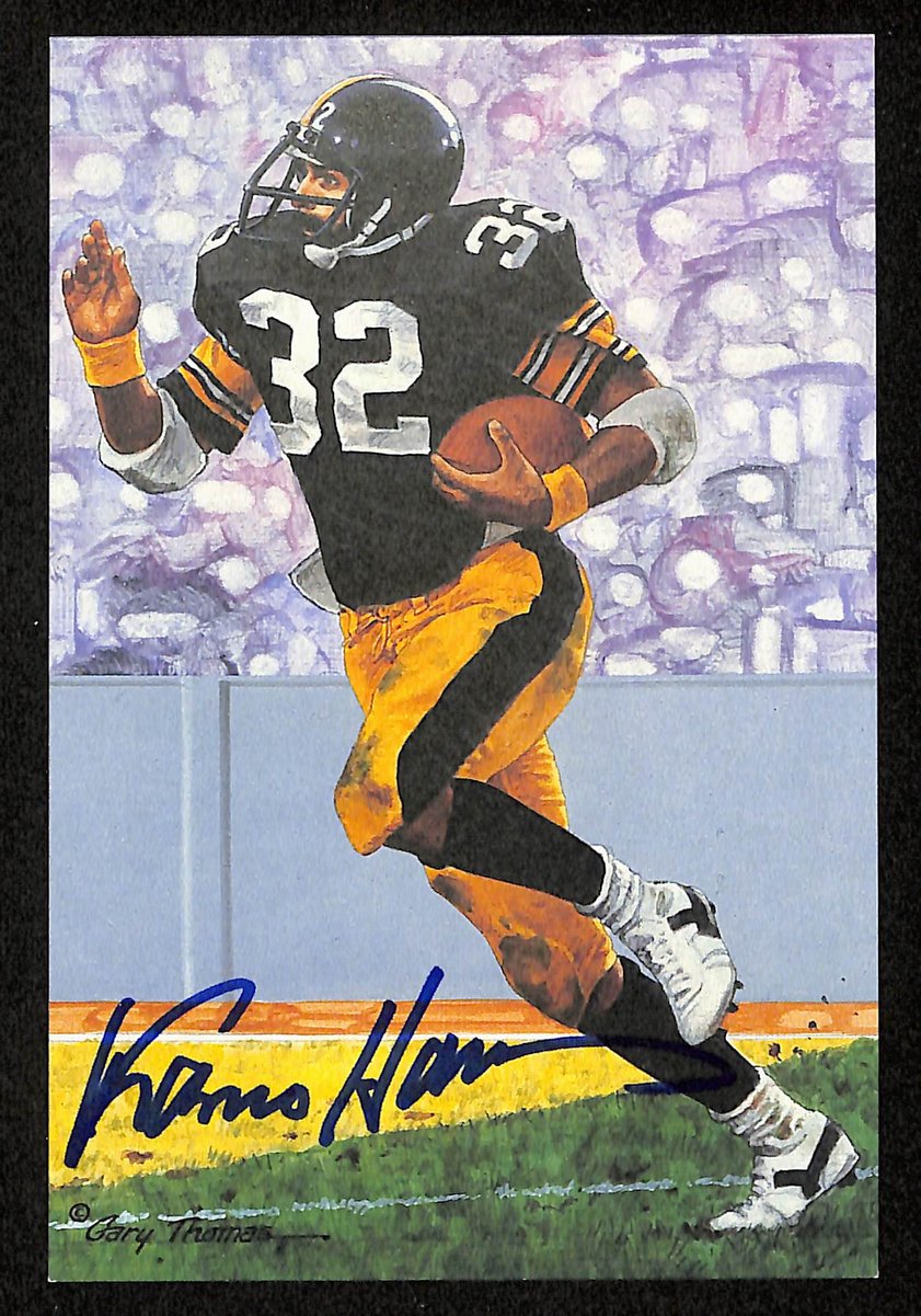 Franco Harris Signed 1994 GLAC/Goal Line Art Postcard Steelers PSA/DNA 200337
