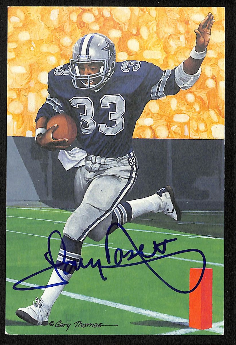 Tony Dorsett Signed 1994 GLAC/Goal Line Art Postcard Cowboys PSA/DNA 200344