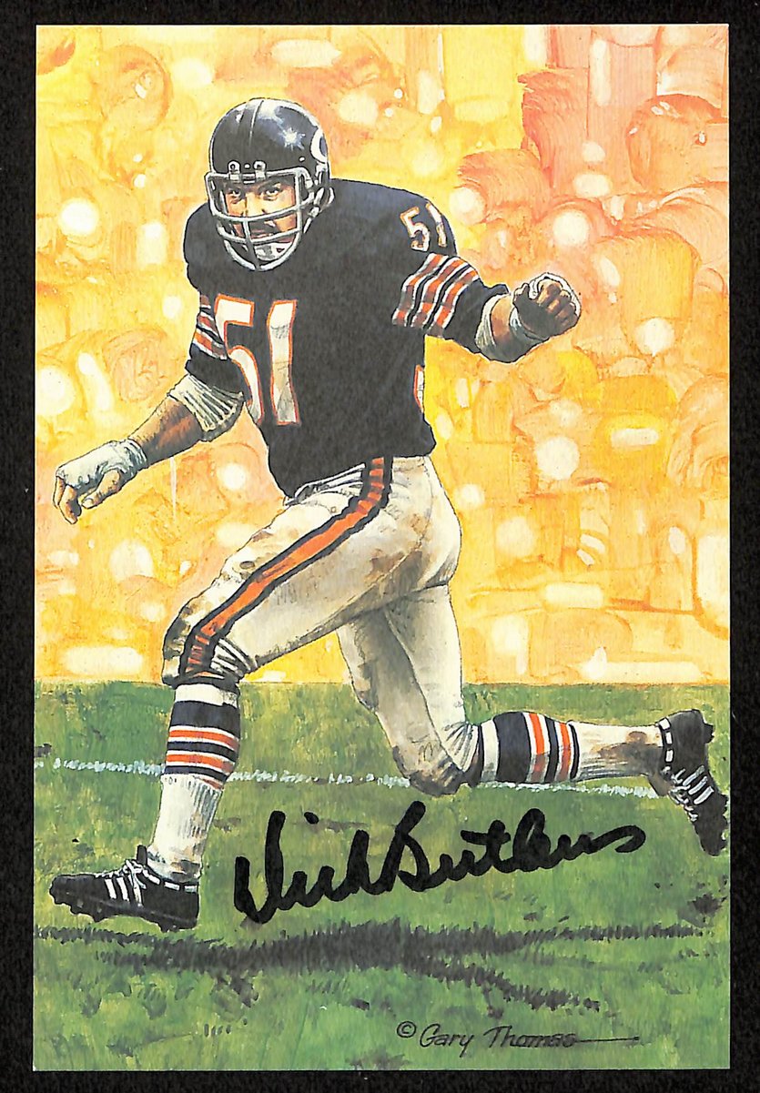 Dick Butkus Signed/Auto 1991 GLAC/Goal Line Art Postcard Bears PSA/DNA 200345