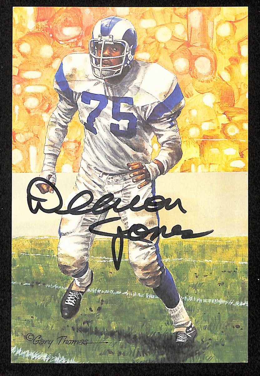 Deacon Jones Signed 1991 GLAC/Goal Line Art Postcard Rams PSA/DNA 200354
