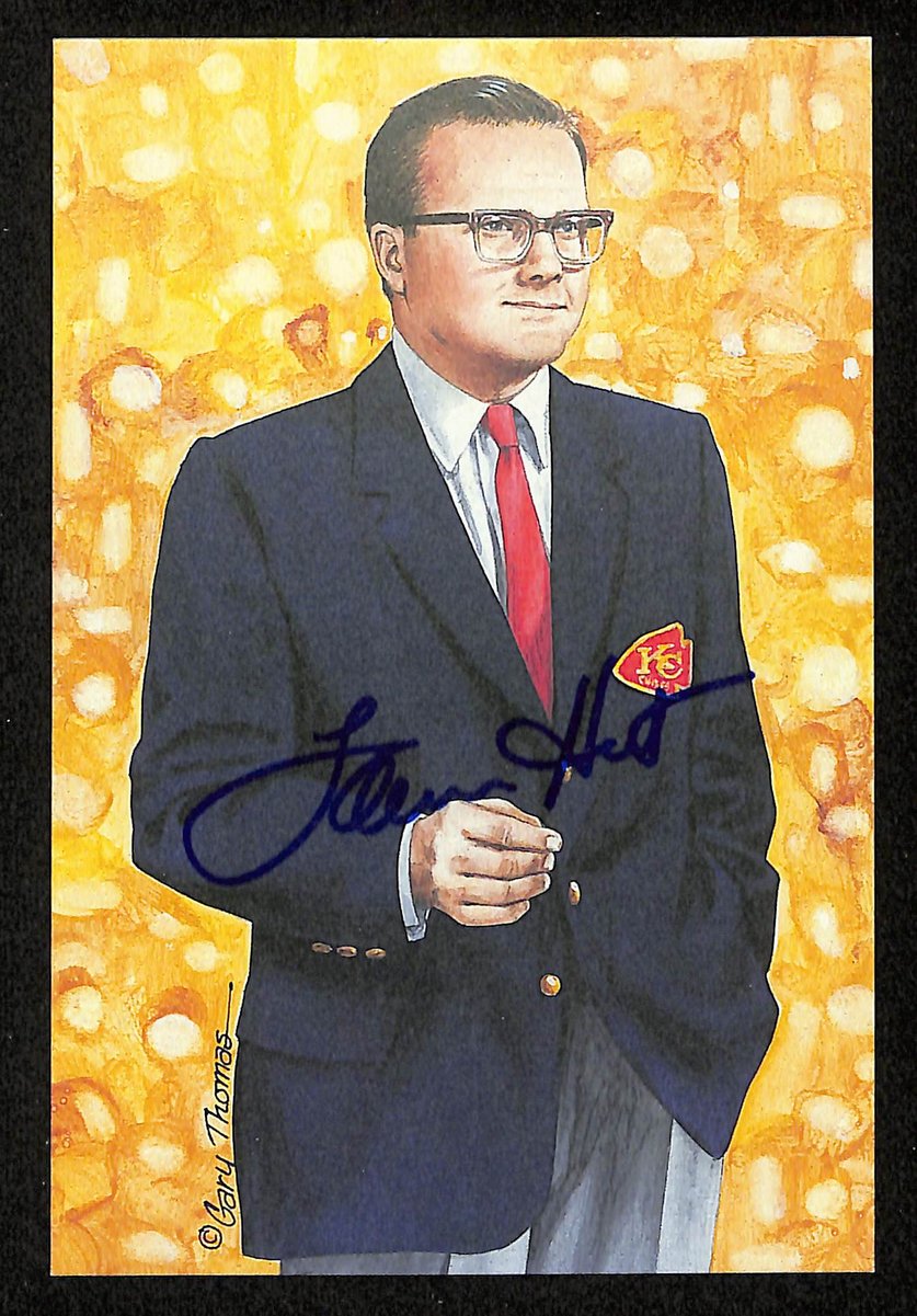 Lamar Hunt Signed/Auto 1993 GLAC/Goal Line Art Postcard Chiefs PSA/DNA 200355
