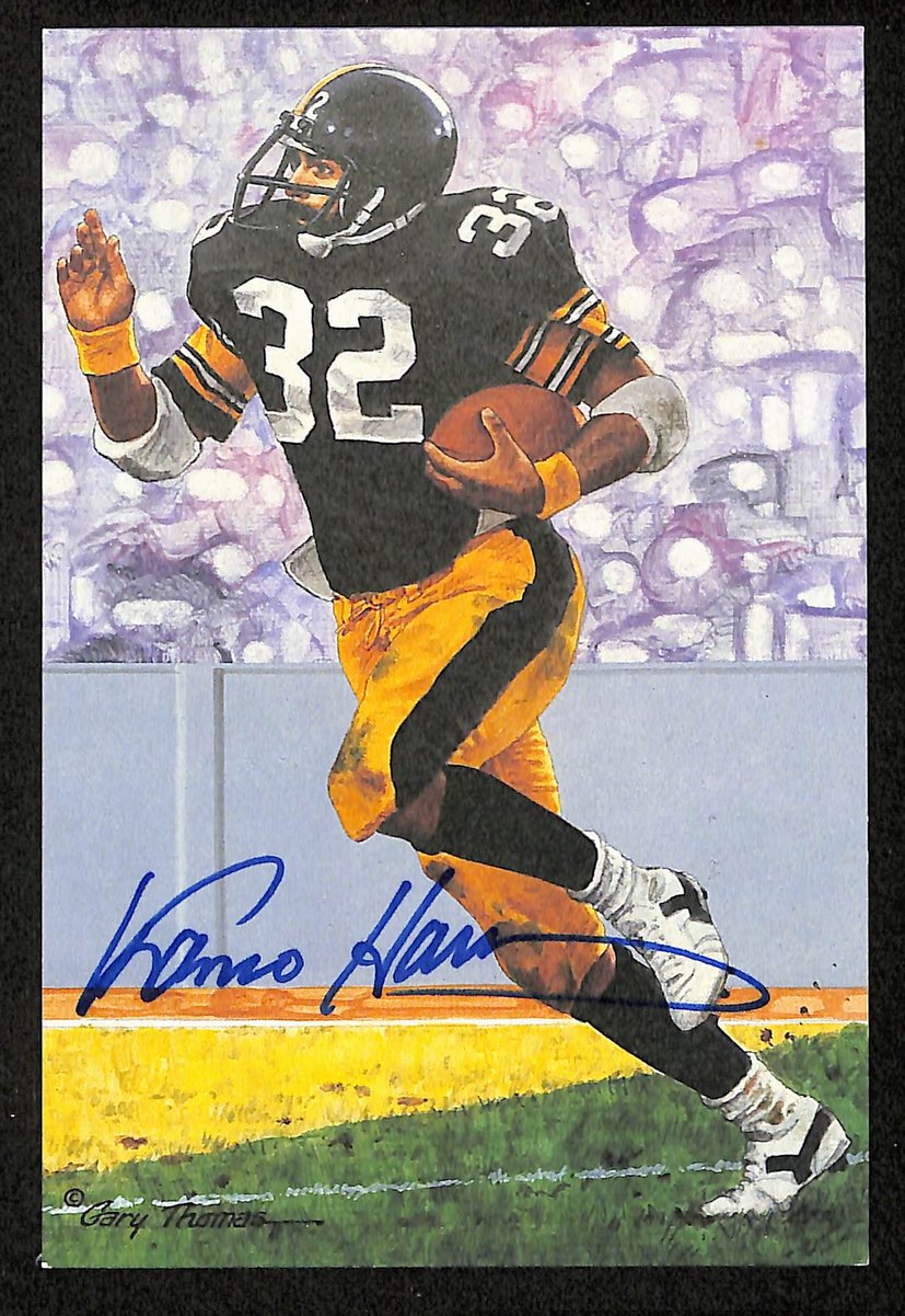 Franco Harris Signed 1994 GLAC/Goal Line Art Postcard Steelers PSA/DNA 200357