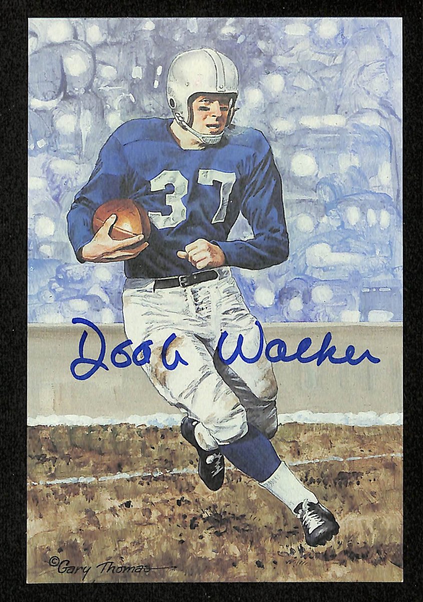 Doak Walker Signed/Auto 1993 GLAC/Goal Line Art Postcard Lions PSA/DNA 200359