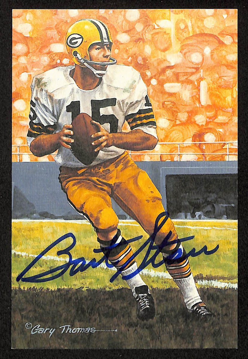 Bart Starr Signed/Auto 1994 GLAC/Goal Line Art Postcard Packers PSA/DNA 200365
