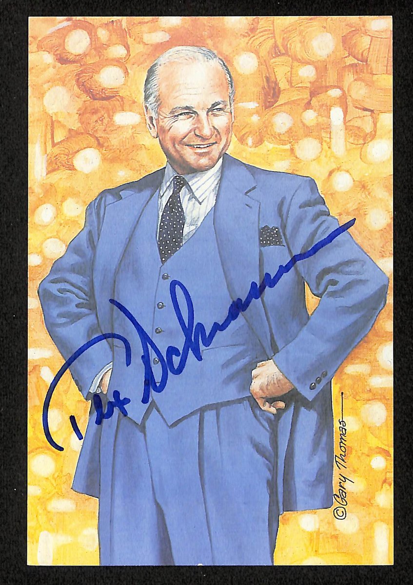 Tex Schramm Signed 1991 GLAC/Goal Line Art Postcard Cowboys PSA/DNA 200371