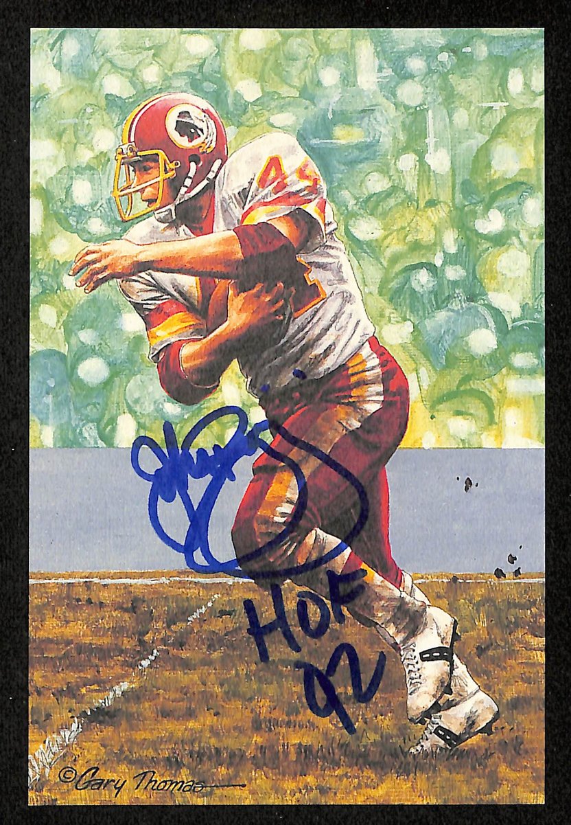 John Riggins Signed/Ins 1992 GLAC/Goal Line Art Postcard Redskins PSA/DNA 200372