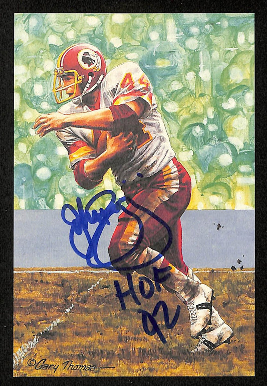 John Riggins Signed/Ins 1992 GLAC/Goal Line Art Postcard Redskins PSA/DNA 200372