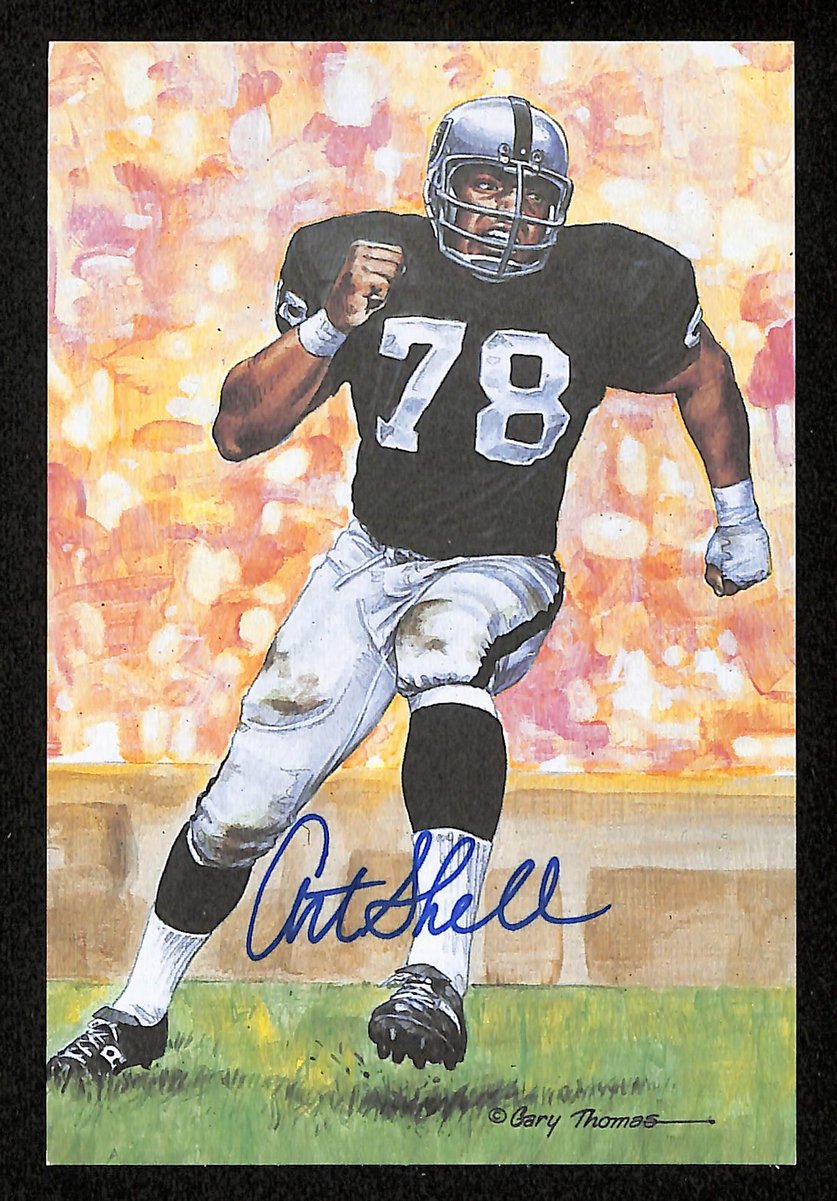 Art Shell Signed/Auto 1989 GLAC/Goal Line Art Postcard Raiders PSA/DNA 200377