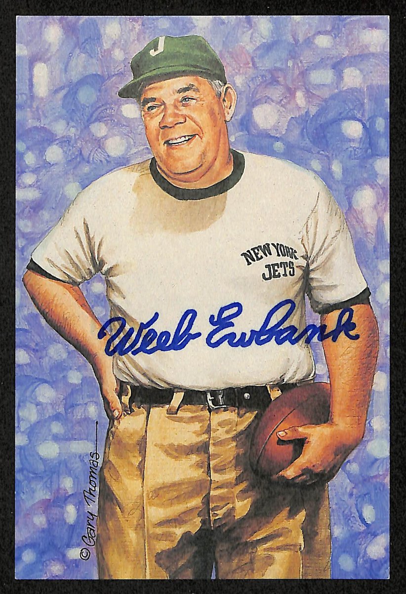 Weeb Ewbank Signed/Auto 1992 GLAC/Goal Line Art Postcard Colts PSA/DNA 200381