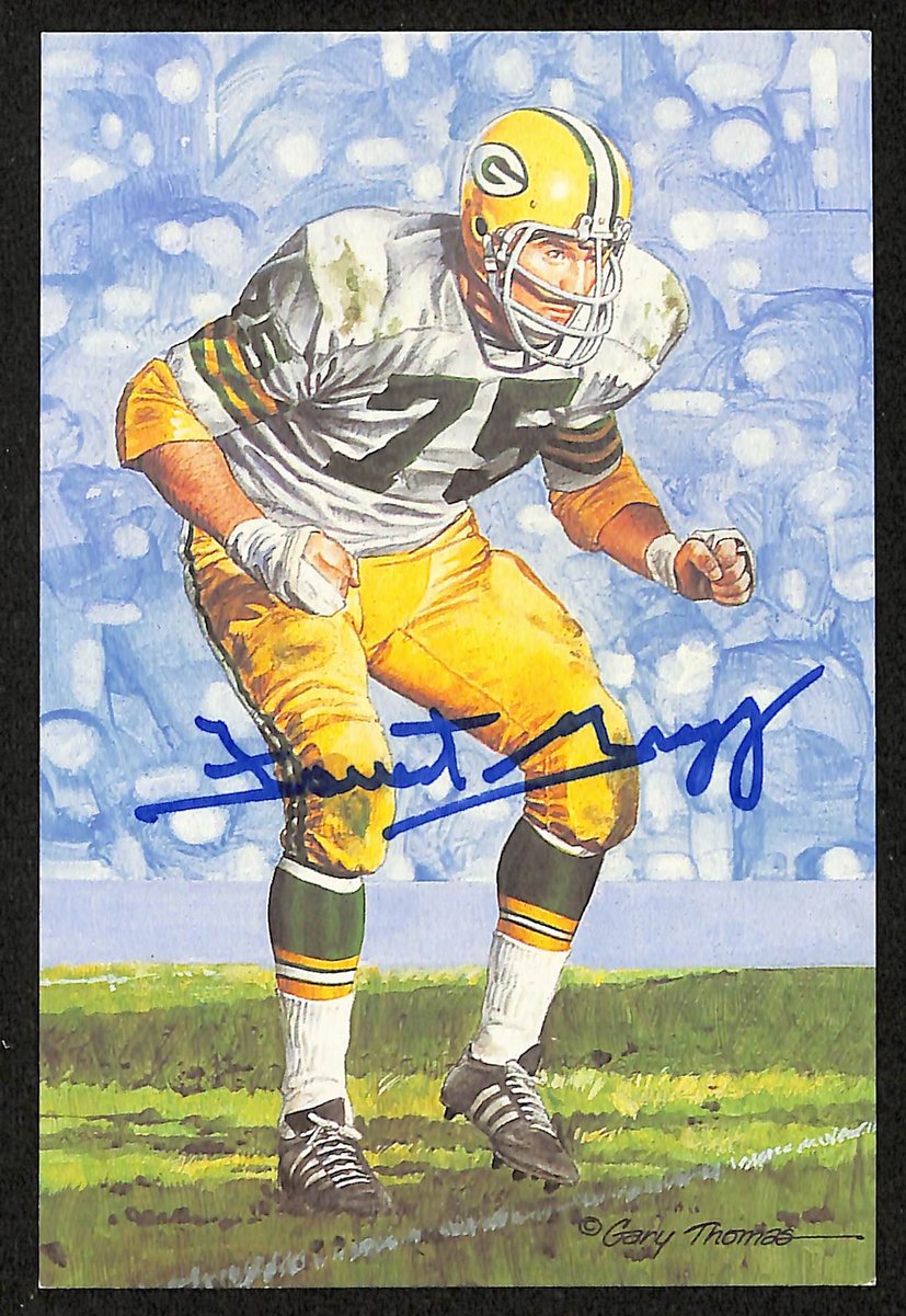 Forrest Greggg Signed/Auto 1991 GLAC/Goal Line Art Postcard Packers JSA 199699