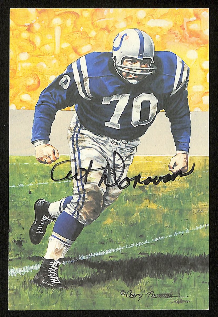 Art Donovan Signed/Auto 1991 GLAC/Goal Line Art Postcard Colts SGC 200290