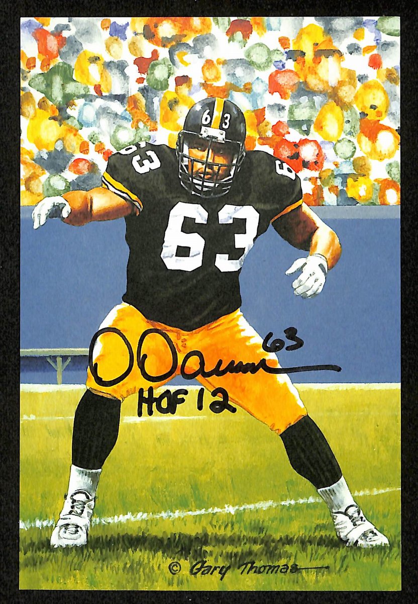 Dermontti Dawson Signed/Ins 2012 GLAC/Goal Line Art Postcard Steelers JSA 200292