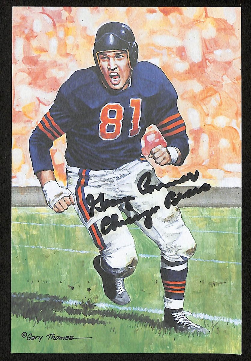 George Connor Signed/Auto 1989 GLAC/Goal Line Art Postcard Bears JSA 200295