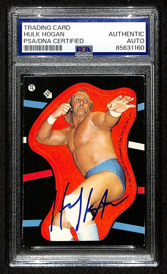 Hulk Hogan HOF Signed/Autographed 1985 TOPPS WWF Stickers #22 PSA/DNA 200401