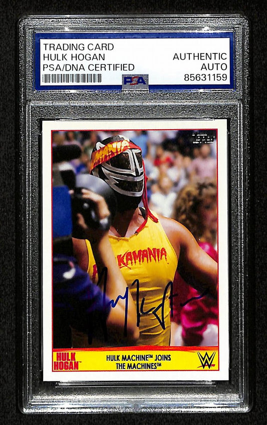 Hulk Hogan HOF Signed/Auto 2015 Topps Wrestlemania Card #4/40 PSA/DNA 200405