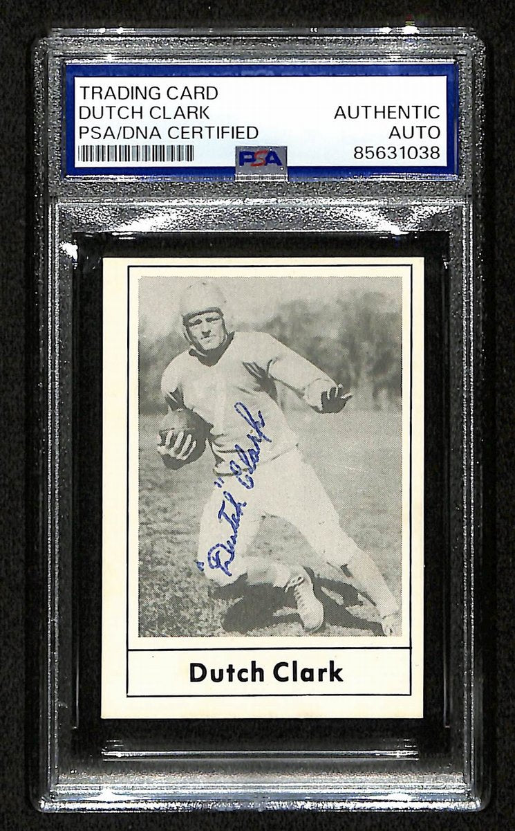 Dutch Clark HOF Signed/Auto 1977 Touchdown Card #23 Lions PSA/DNA 200422