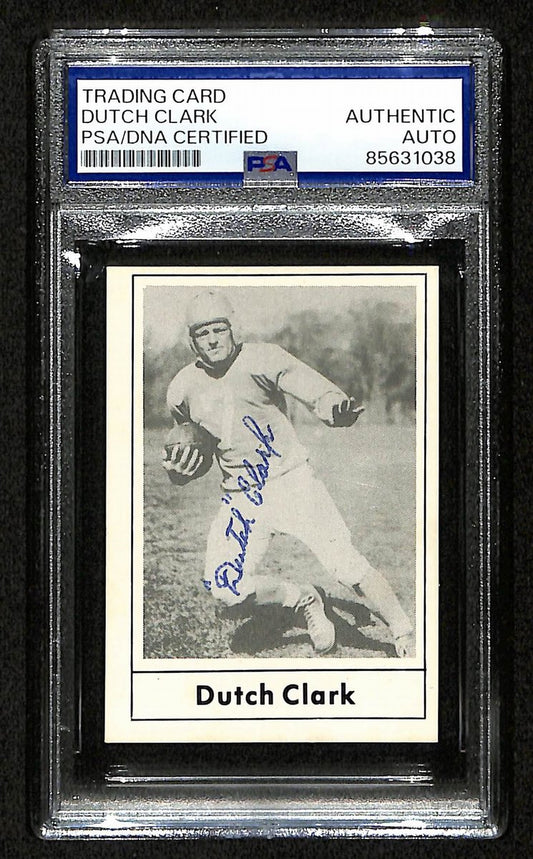 Dutch Clark HOF Signed/Auto 1977 Touchdown Card #23 Lions PSA/DNA 200422