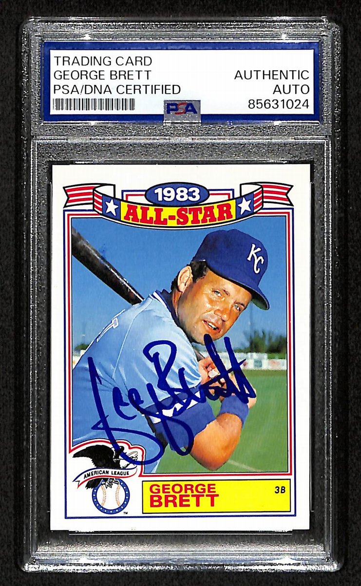 George Brett HOF Signed/Auto 1984 TOPPS Card #4/22 Royals PSA/DNA 200431
