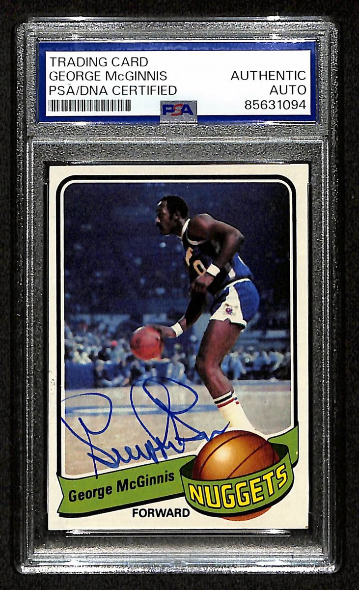 George McGinnis HOF Signed 1979-80 TOPPS Card #125 Nuggets PSA/DNA 200450