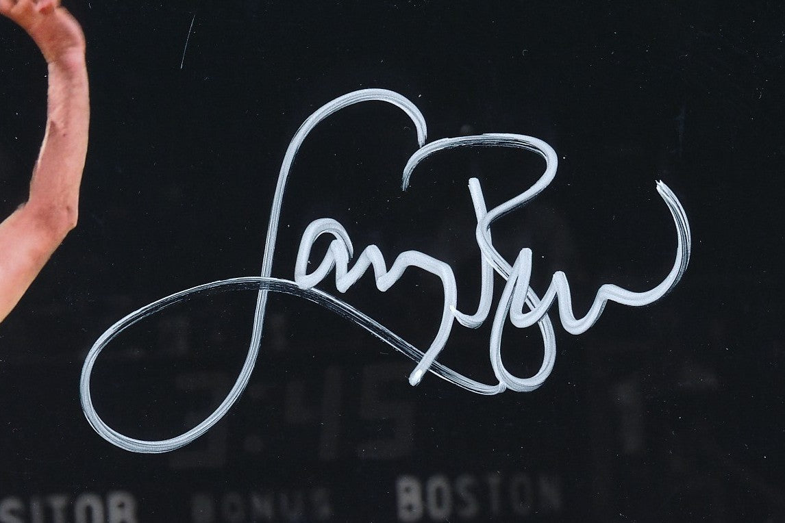 Larry Bird HOF Signed/Autographed 8x10 Photo w/ Jordan Celtics PSA/DNA 200133