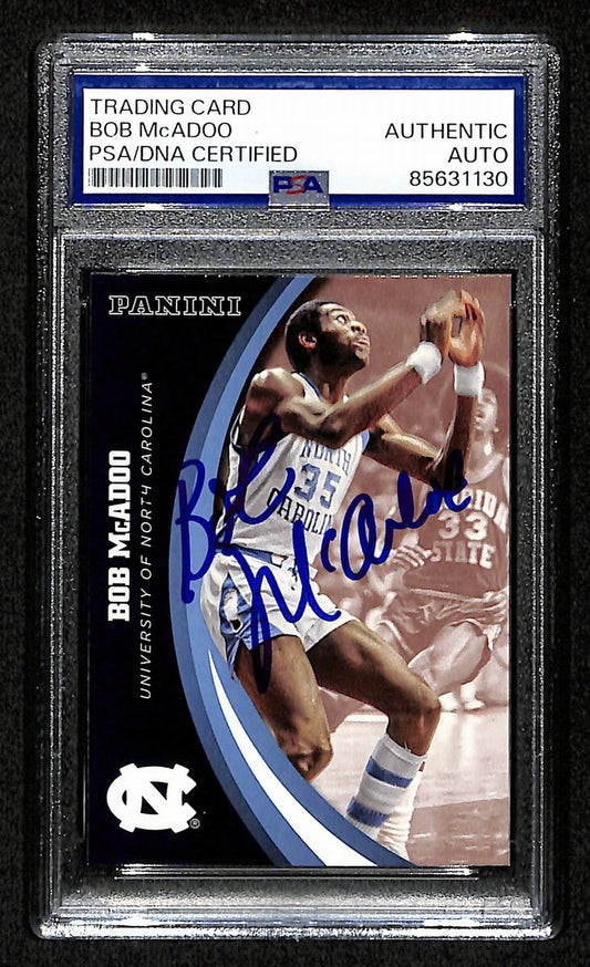 Bob McAdoo HOF Signed/Auto 2016 Panini Card #16 UNC PSA/DNA 200387