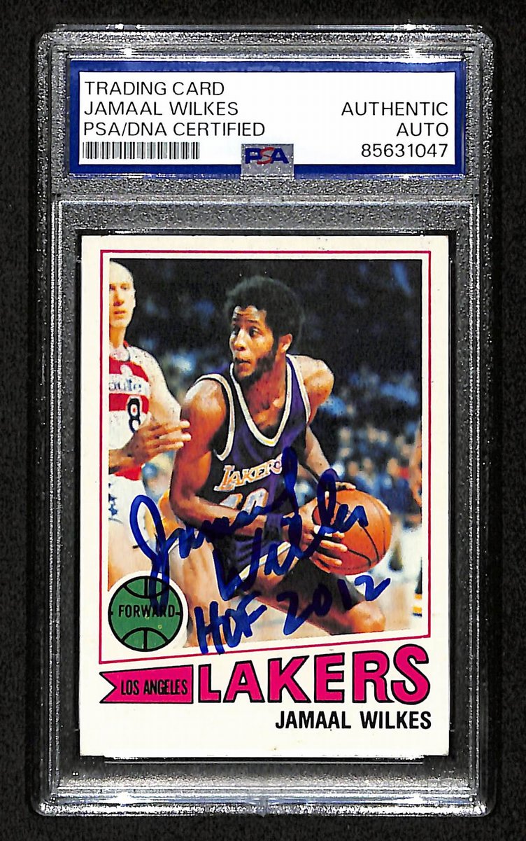 Jamaal Wilkes HOF Signed/Auto 1977 TOPPS Card #33 Lakers PSA/DNA 200388
