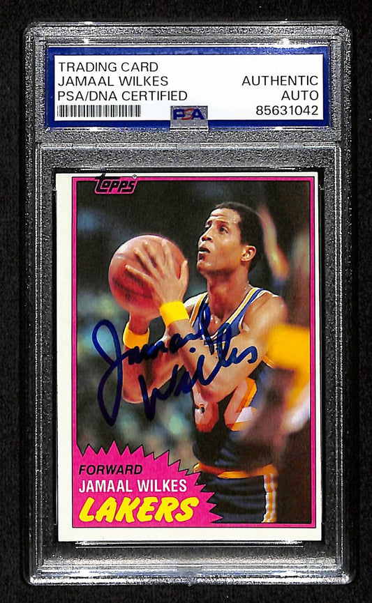 Jamaal Wilkes HOF Signed/Auto 1981 TOPPS Card #23 Lakers PSA/DNA 200390