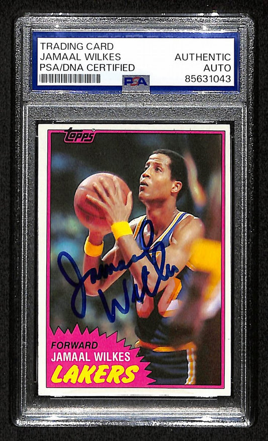 Jamaal Wilkes HOF Signed/Auto 1981 TOPPS Card #33 Lakers PSA/DNA 200391