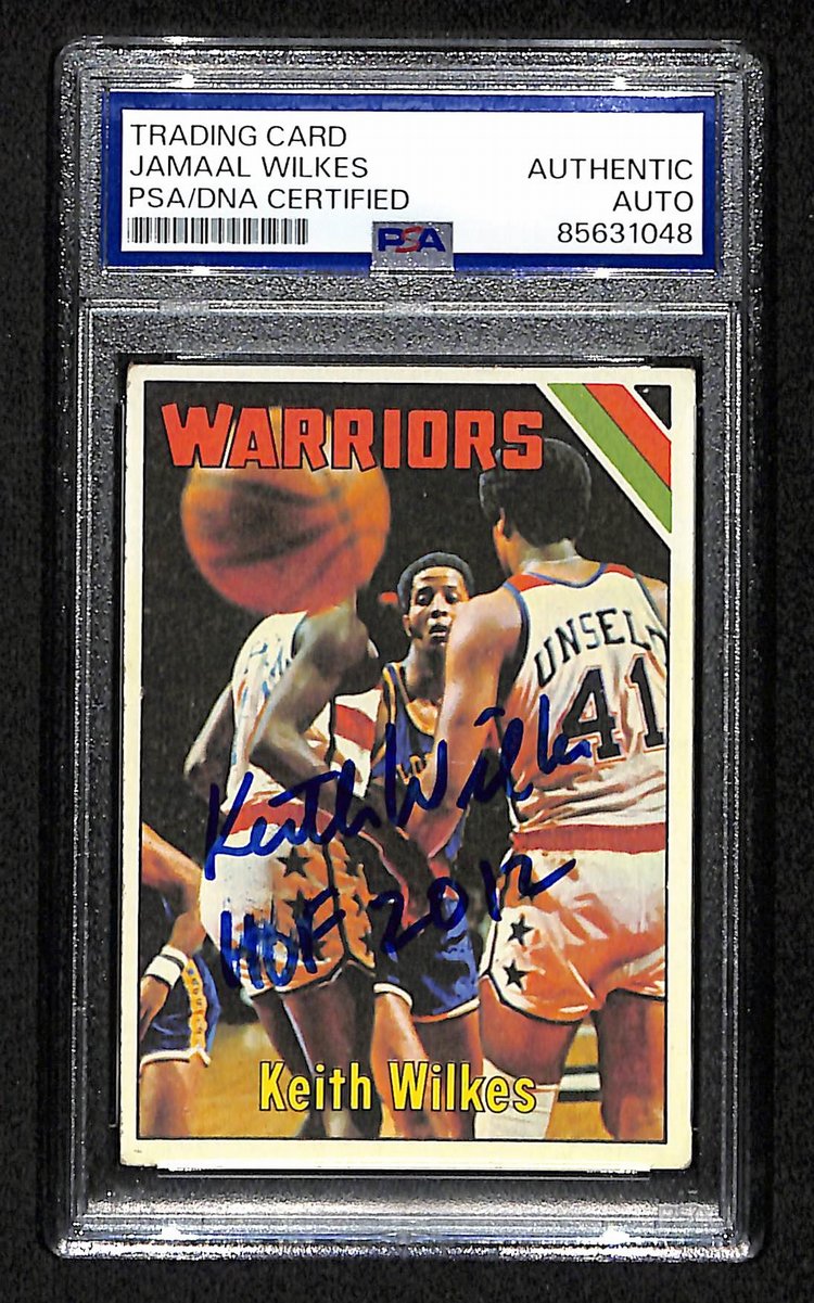 Jamaal Wilkes HOF Signed/Inscr 1975-76 TOPPS Card #50 Warriors PSA/DNA 200392