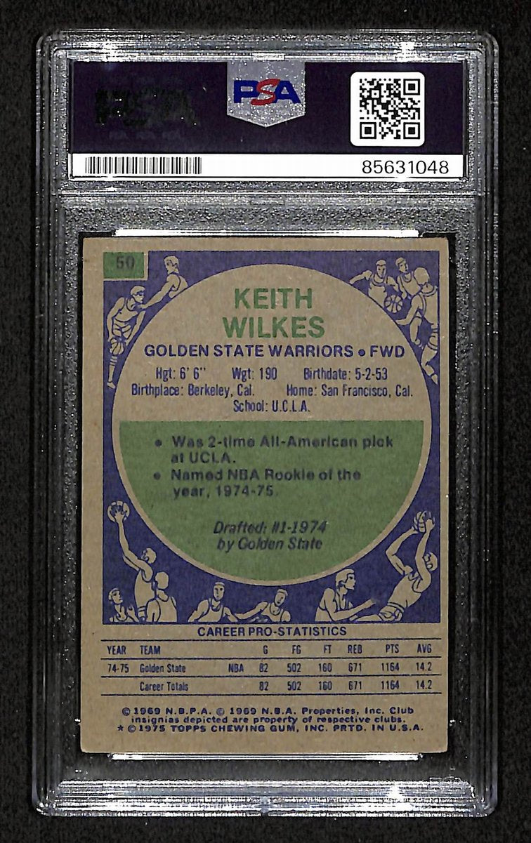 Jamaal Wilkes HOF Signed/Inscr 1975-76 TOPPS Card #50 Warriors PSA/DNA 200392