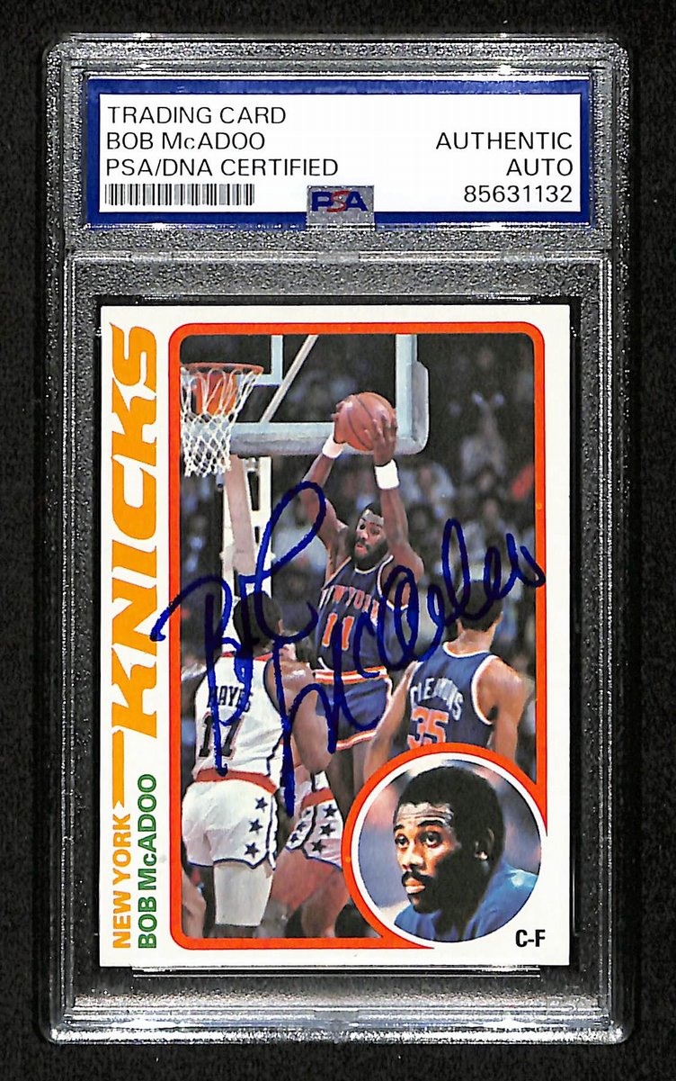 Bob McAdoo HOF Signed/Auto 1978-79 TOPPS Card #5 Knicks PSA/DNA 200393