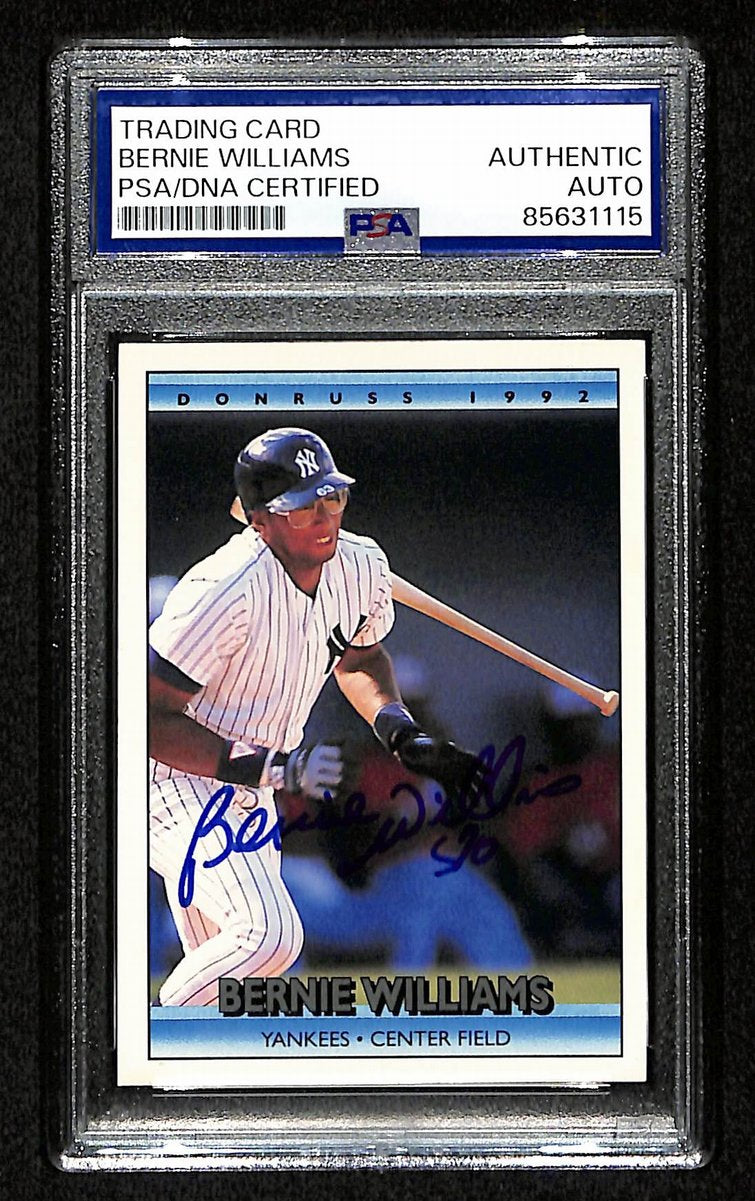 Bernie Williams Signed/Auto 1992 Donruss Card #344 Yankees PSA/DNA 200433
