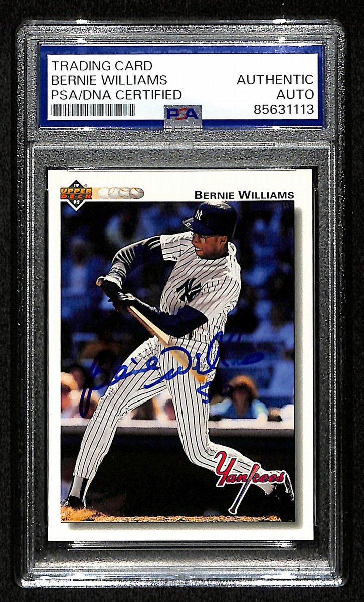 Bernie Williams Signed/Auto 1992 Upper Deck Card #556 Yankees PSA/DNA 200434