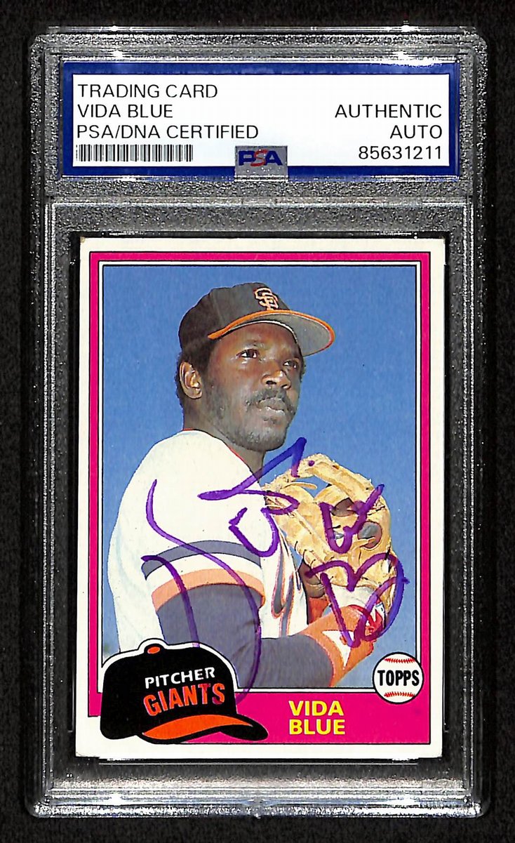 Vida Blue Signed/Autographed 1981 TOPPS Card #310 Giants PSA/DNA 200441