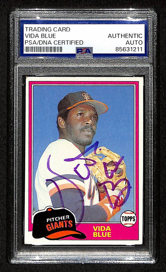 Vida Blue Signed/Autographed 1981 TOPPS Card #310 Giants PSA/DNA 200441