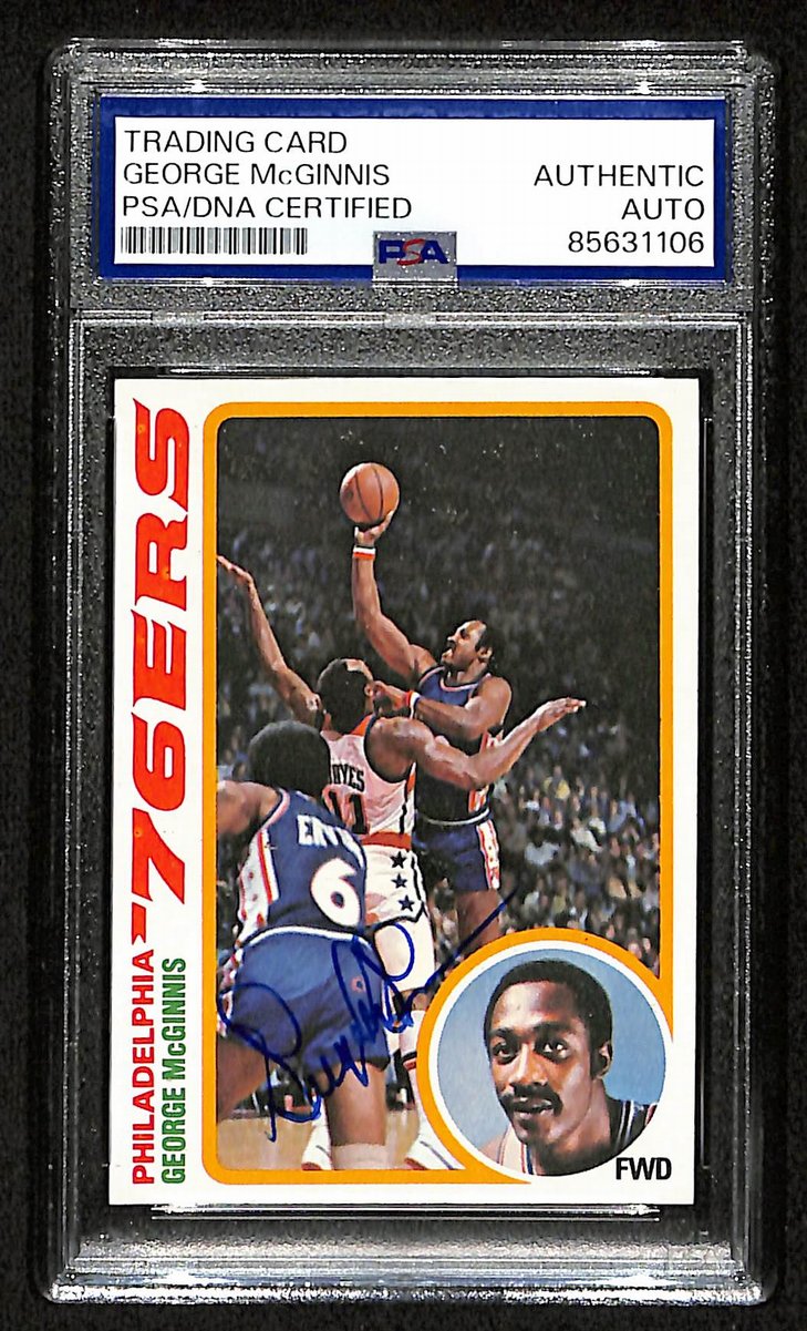 George McGinnis HOF Signed/Auto 1978-79 TOPPS Card #90 76ers PSA/DNA 200472