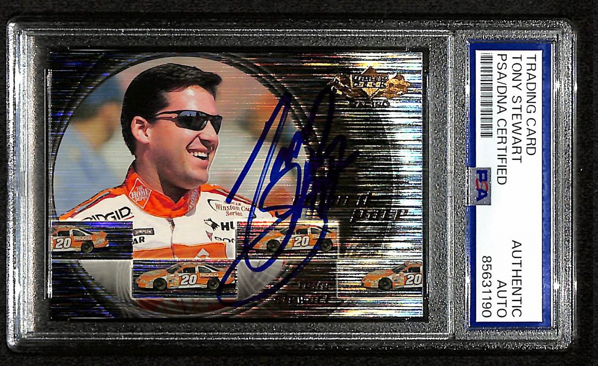 Tony Stewart Signed/Auto 2000 NASCAR Upper Deck Card #RP9 PSA/DNA 200474