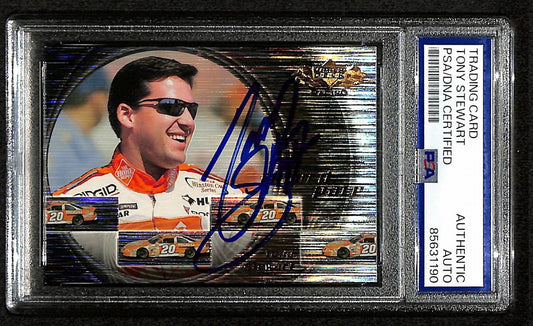 Tony Stewart Signed/Auto 2000 NASCAR Upper Deck Card #RP9 PSA/DNA 200474