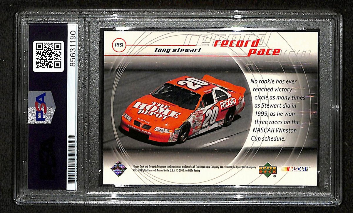 Tony Stewart Signed/Auto 2000 NASCAR Upper Deck Card #RP9 PSA/DNA 200474