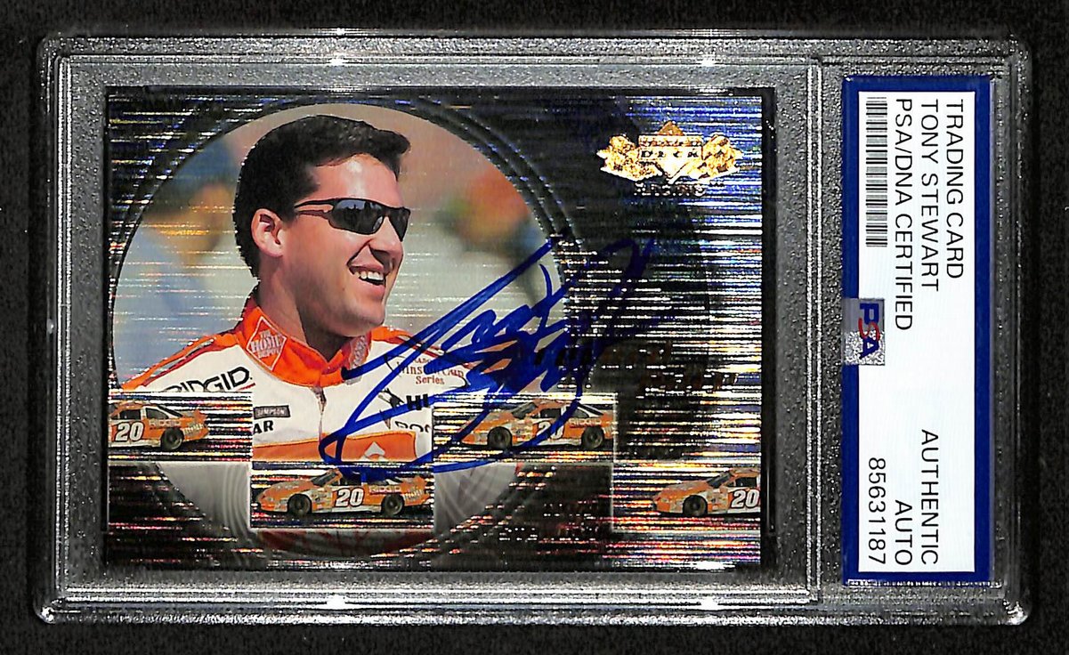 Tony Stewart Signed/Auto 2000 NASCAR Upper Deck Card #RP9 PSA/DNA 200475