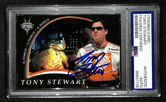Tony Stewart Signed/Auto 2000 NASCAR Press Pass Card #GF23/27 PSA/DNA 200476