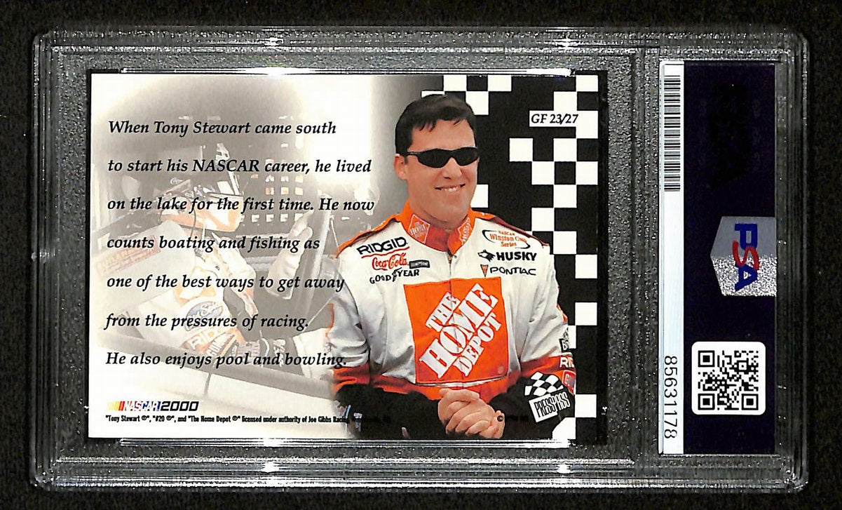 Tony Stewart Signed/Auto 2000 NASCAR Press Pass Card #GF23/27 PSA/DNA 200476