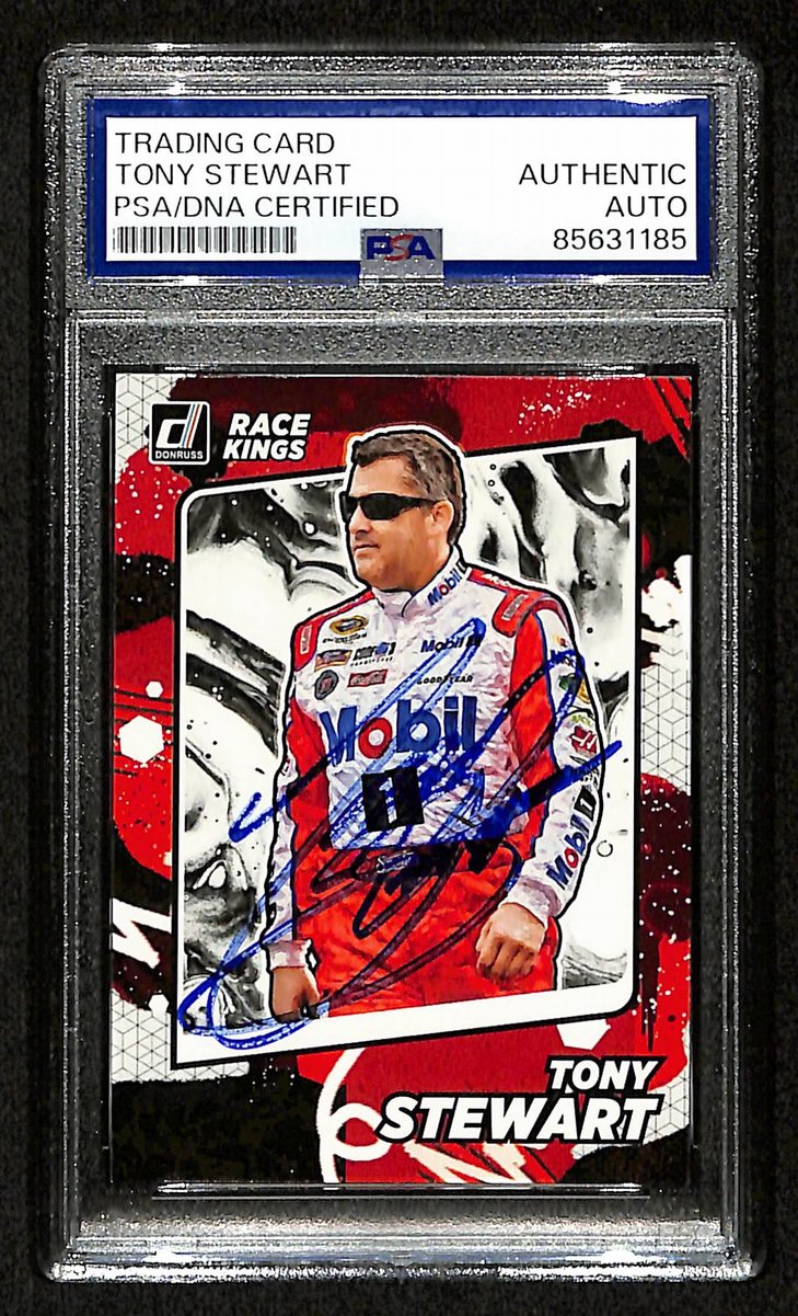 Tony Stewart Signed/Auto 2022 NASCAR Panini Race Kings Card #5 PSA/DNA 200479
