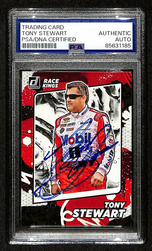 Tony Stewart Signed/Auto 2022 NASCAR Panini Race Kings Card #5 PSA/DNA 200479