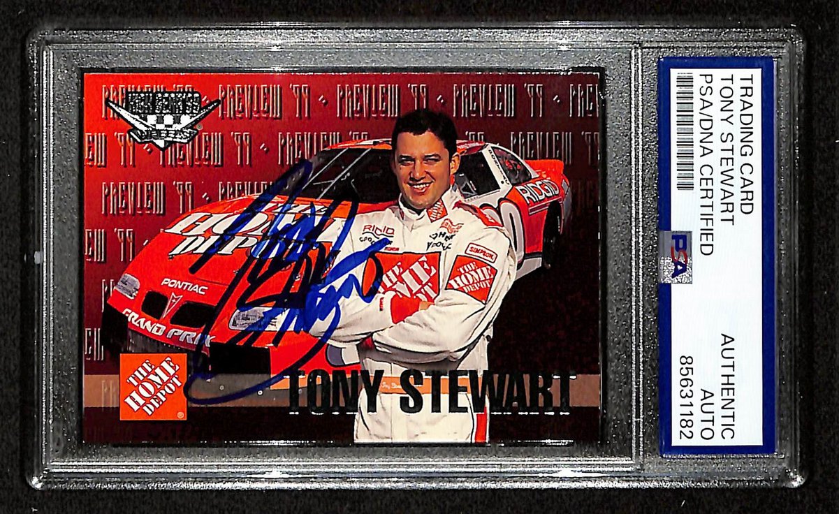 Tony Stewart Signed/Auto 1999 NASCAR Press Pass Card #61 PSA/DNA 200481