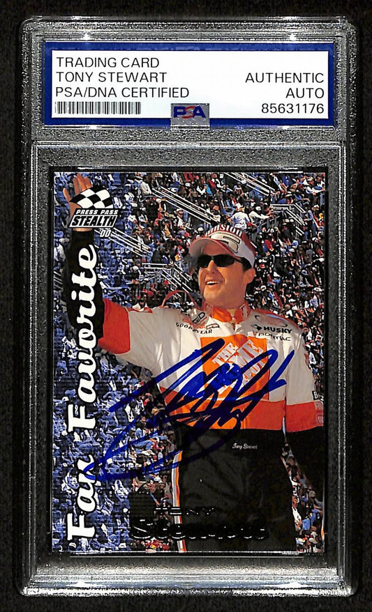 Tony Stewart Signed/Auto 2000 NASCAR Press Pass Card #66 PSA/DNA 200486