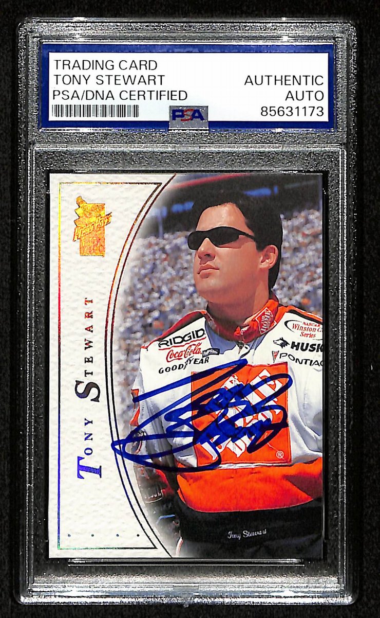 Tony Stewart Signed/Auto 2000 NASCAR Press Pass Card #X11 PSA/DNA 200489