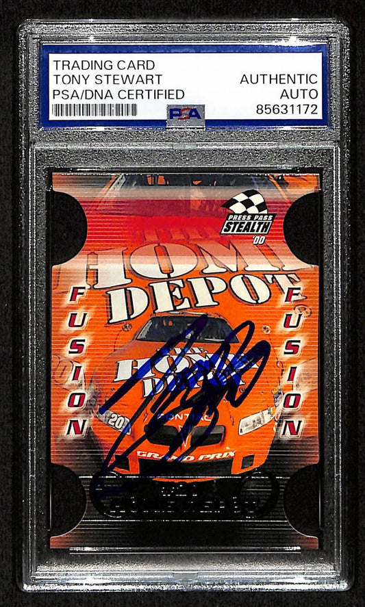 Tony Stewart Signed/Auto 2000 NASCAR Press Pass Card #FS 35/36 PSA/DNA 200490