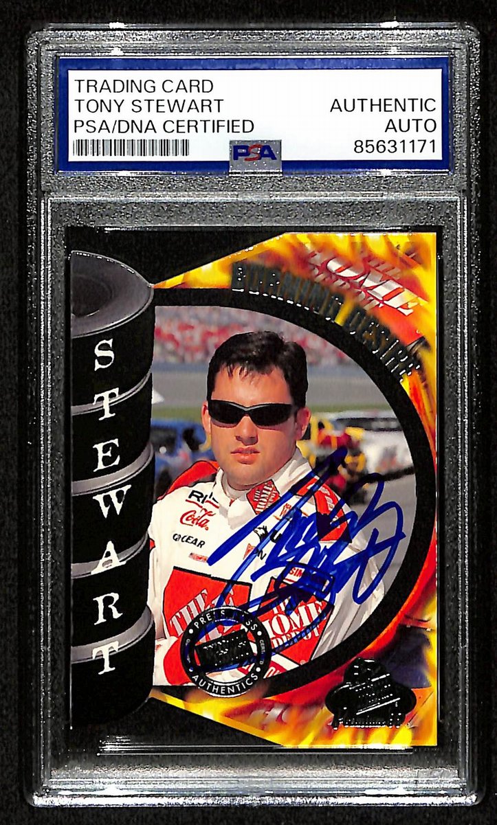 Tony Stewart Signed/Auto 1999 NASCAR Press Pass Card #FD68/6 PSA/DNA 200491